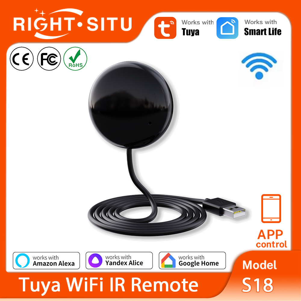 Smart Home Automation Kit - รีโมทคอนโทรลอินฟราเรด Tuya WiFi สำหรับระบบอัตโนมัติในบ้านอัจฉริยะ ควบคุมอุปกรณ์อินฟราเรดทั่วไป ทำงานร่วมกับ