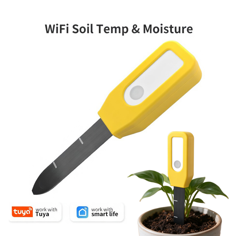 Smart Home Automation Kit - YFK Tuya WiFi เซ็นเซอร์วัดอุณหภูมิและความชื้นในดินแบบสมาร์ท ตรวจสอบแบบเรียลไทม์ ระบบสมาร์ทไลฟ์