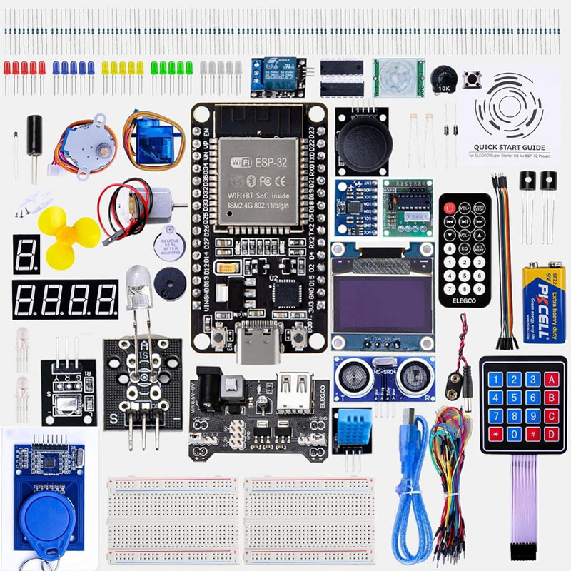 Iot Kit Beginner - ชุดเริ่มต้นการพัฒนา IoT ผ่าน WiFi พร้อมบอร์ดหลักและคู่มือการเรียนรู้ ครบชุดพร้อมกล่องเก็บ