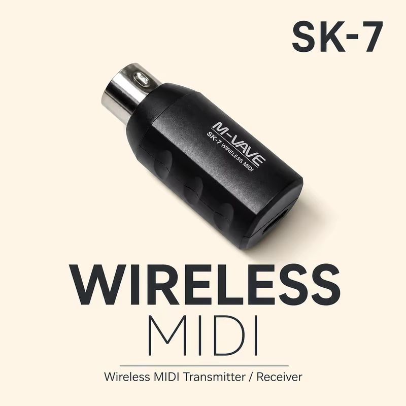 Electronics Project Kit - M Vave Sk7 อะแดปเตอร์มิดิไร้สาย ตัวส่งและรับสัญญาณบลูทูธแบบชาร์จได้ สำหรับเครื่องดนตรีอิเล็กทรอนิกส์