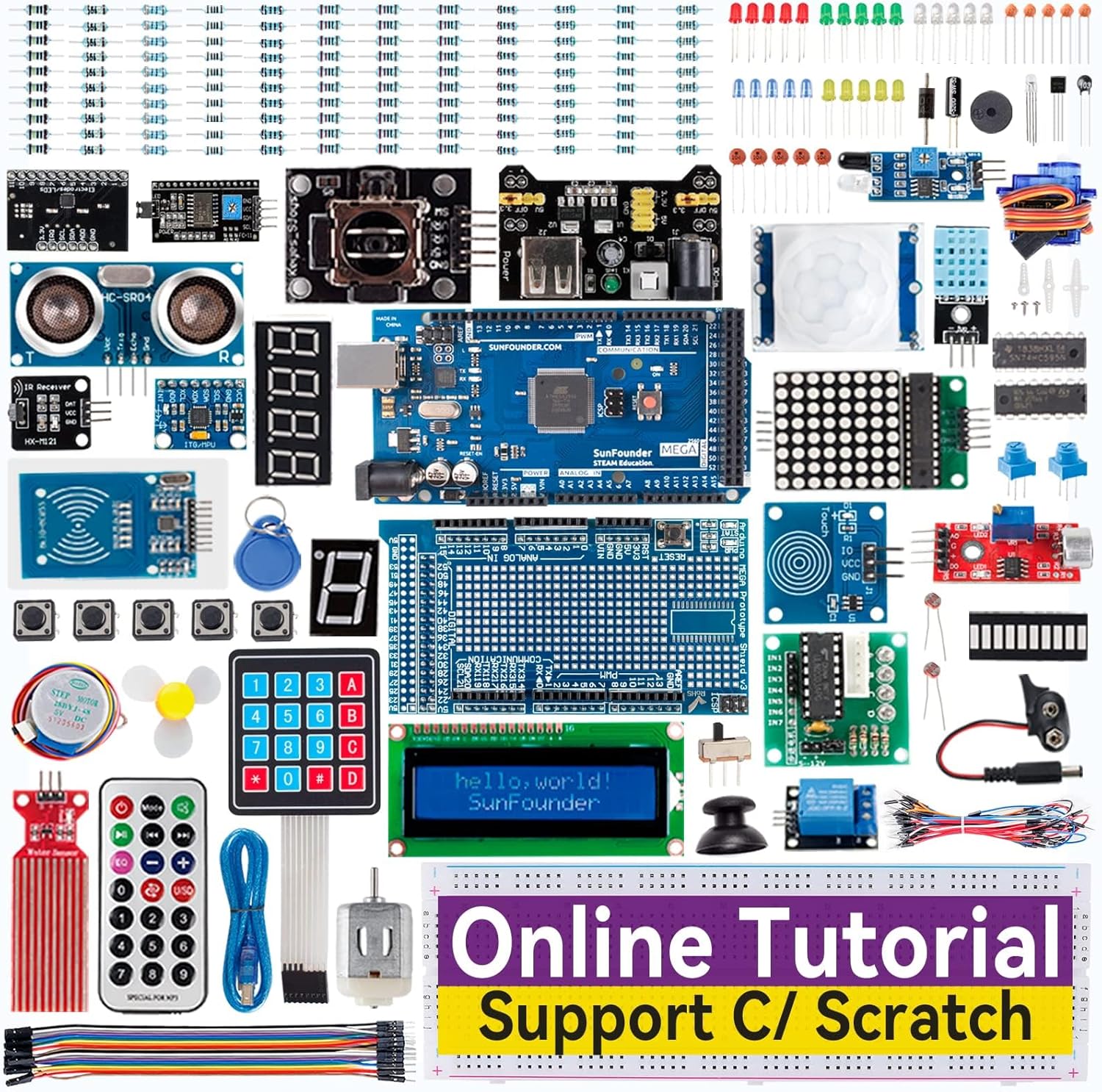Esp32 Smart Home Kit - โครงการซันฟาวเดอร์ชุดอุปกรณ์เริ่มต้นงานอิเล็กทรอนิกส์ที่ครบวงจรที่สุด ใช้งานร่วมกับ Arduino Mega 2560 R3