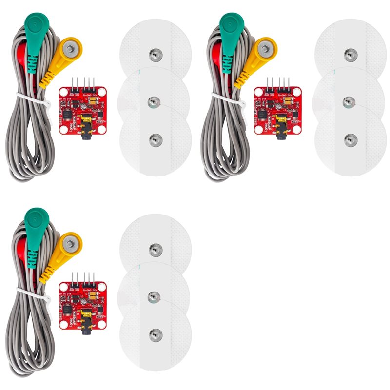 Sensor Kit Arduino - B50B-3X โมดูลเซ็นเซอร์ไฟฟ้ากล้ามเนื้อ การรวบรวมสัญญาณ EMG สำหรับชุดพัฒนาอิเล็กทรอนิกส์อาร์ดูโน่ สำหรับอุปกรณ์อิเล็กทรอนิกส์บนมือ