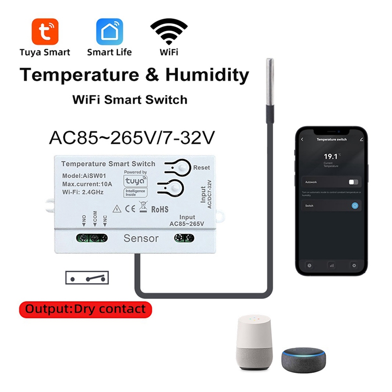 ทูย่า ไวไฟเซ็นเซอร์วัดอุณหภูมิ - Wifi Thermostat บทวิจารณ์และราคา