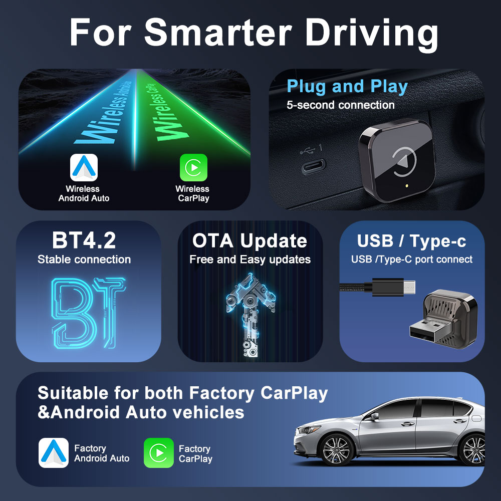 อะแดปเตอร์ Wireless Carplay แล - Wifi Smart Plug บทวิจารณ์และราคา