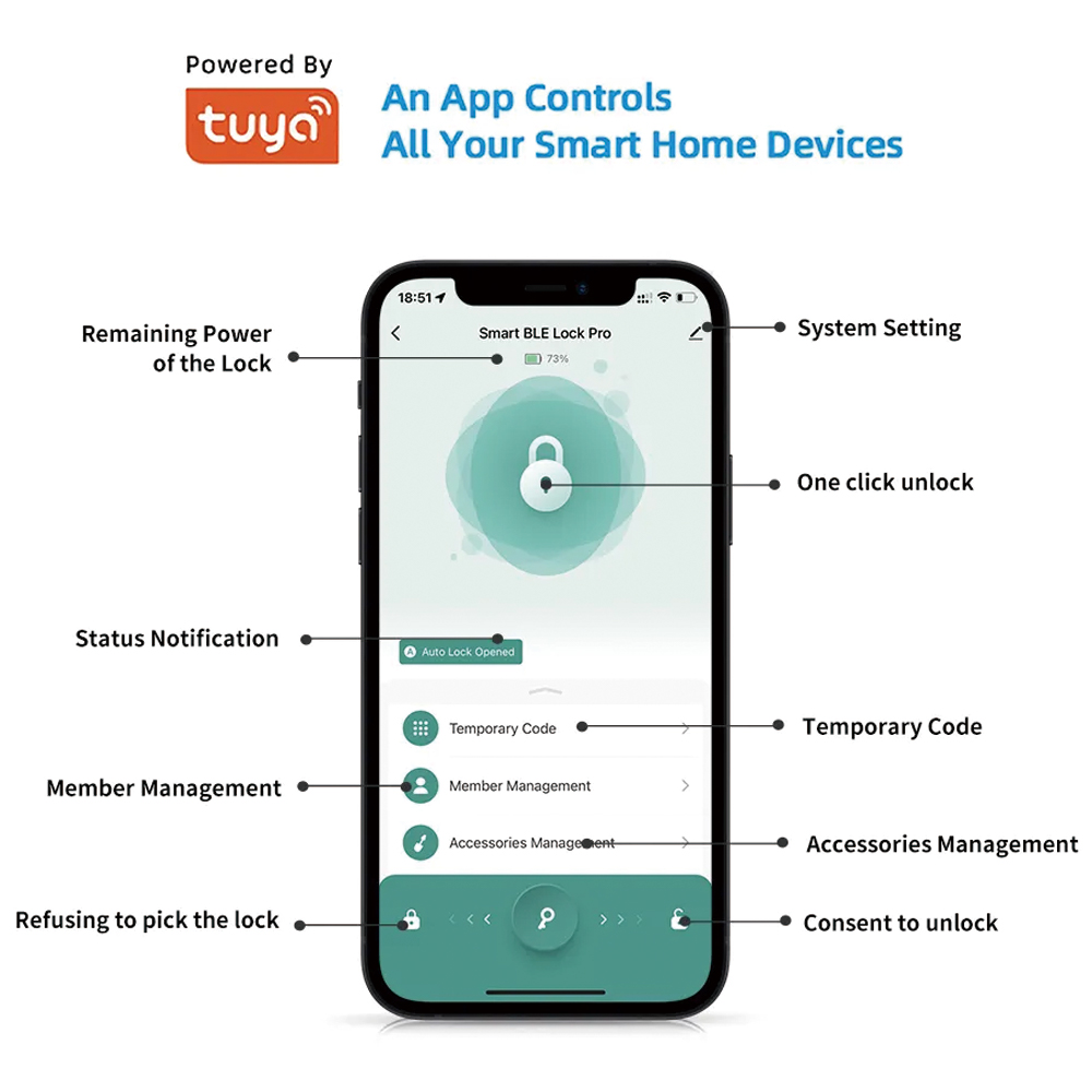 TYSH Tuya สมาร์ทอัตโนมัติความป - Smart Door Lock Wifi บทวิจารณ์และราคา