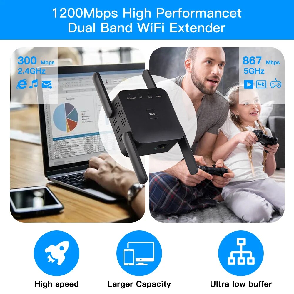 ตัวขยายช่วงสัญญาณไร้สาย1200Mbp - Wifi Smart Plug บทวิจารณ์และราคา