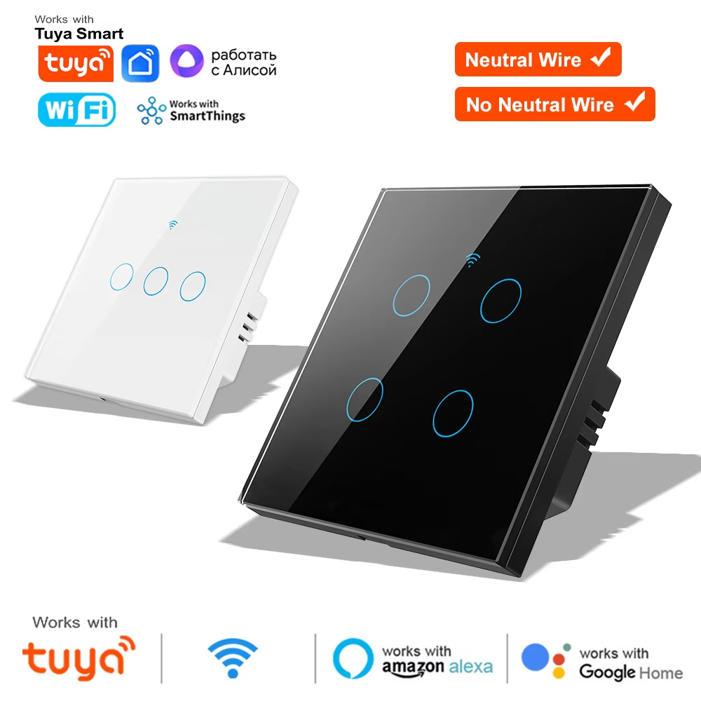 สวิตช์ไฟติดผนังแบบสัมผัส 1 2 3 - Smart Light Switch Wifi บทวิจารณ์และราคา