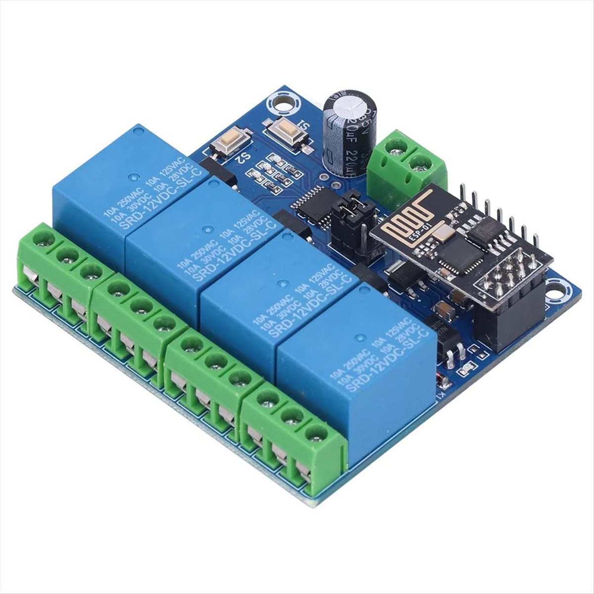 ซุปเปอร์เซลล์ 4 ช่องไวไฟโมดูลร - Esp8266 Relay Module บทวิจารณ์และราคา