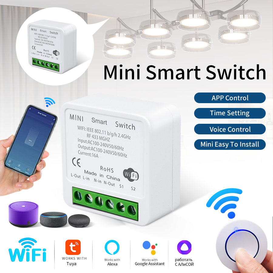 RF433Mhz 16A/20A ทูย่า ไวไฟสมา - Smart Light Switch Wifi บทวิจารณ์และราคา